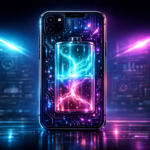 AI managing smartphone battery charging process.